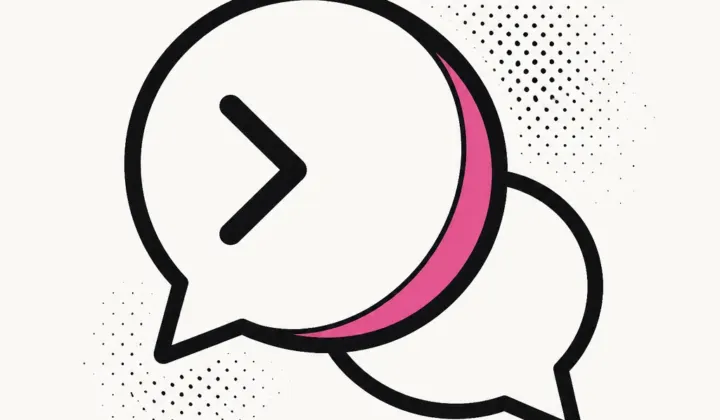 ChatGPT 工具插画：对话气泡与指令提示符