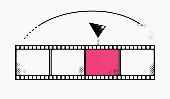 Runway 工具插画：胶片格与播放指针